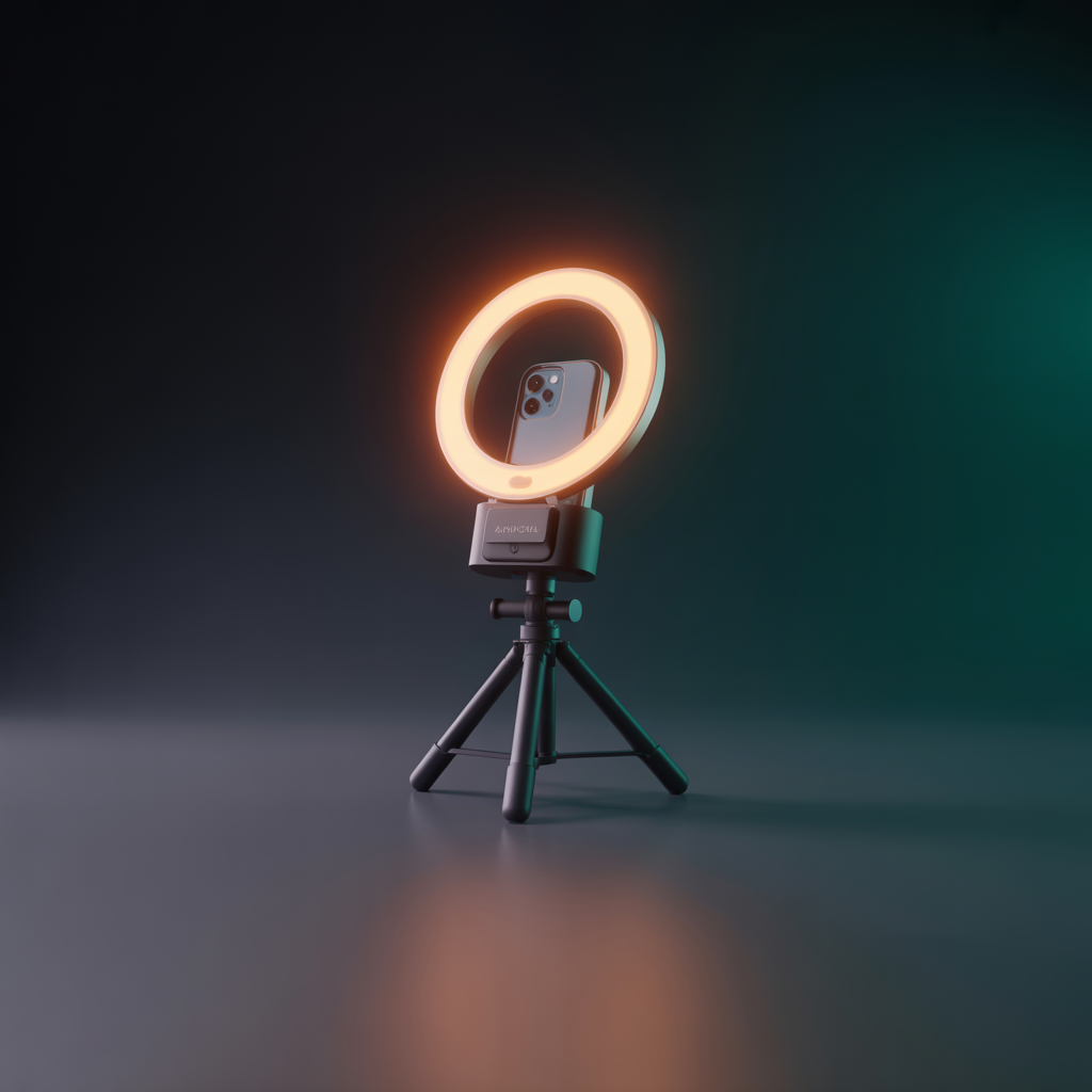 Portable 10-Inch Ring Light with Tripod Stand & Phone Mount